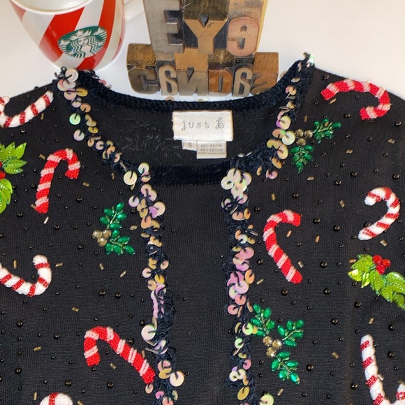 🎄JUST B Ugly Embellished Christmas Sweater - Picture 7 of 12